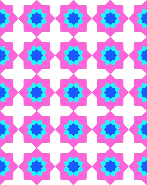 Sömlös Repeterbar Blå Och Rosa Färgad Abstrakt Mönster Bakgrund Perfekt — Stockfoto