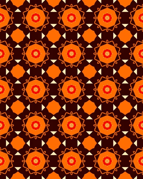 Abstrakcyjny Geometryczny Wzór Bezszwowa Sztuka Ilustracja Pomarańczowym Kolorem Koral Kolorowy — Zdjęcie stockowe