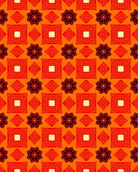 Abstrakcyjny Geometryczny Wzór Bezszwowa Sztuka Ilustracja Pomarańczowym Kolorem Koral Kolorowy — Zdjęcie stockowe