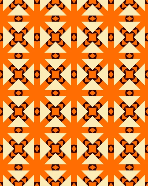 Ein Abstraktes Geometrisches Muster Nahtlose Illustration Mit Orangefarbener Farbe Korallenfarbig — Stockfoto