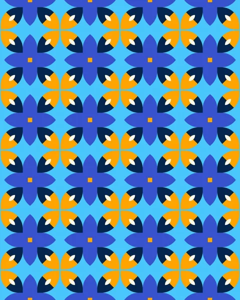 Uma Ilustração Perfeita Padrão Azulejo Colorido Para Fundo Papel Parede — Fotografia de Stock
