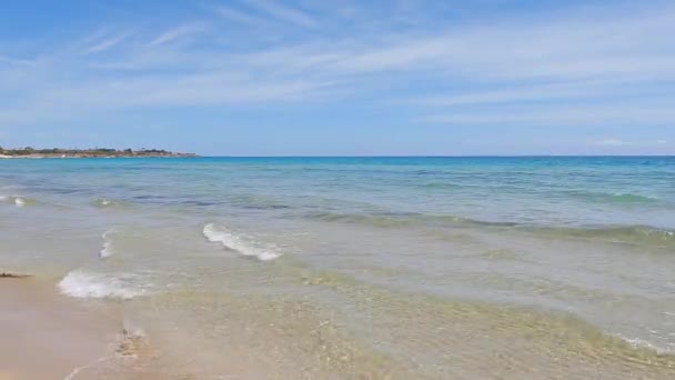 Una Hermosa Vista Del Mar Jónico Desde Playa Avola Sicilia — Vídeos de Stock
