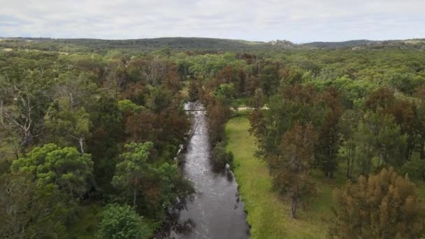 Eine Luftaufnahme Des Seven River Strathbogie Nsw Australien — Stockvideo