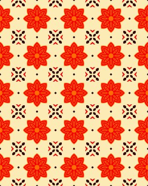 Arkaplan veya duvar kâğıdı için renklendirici desenlerin kusursuz bir çizimi