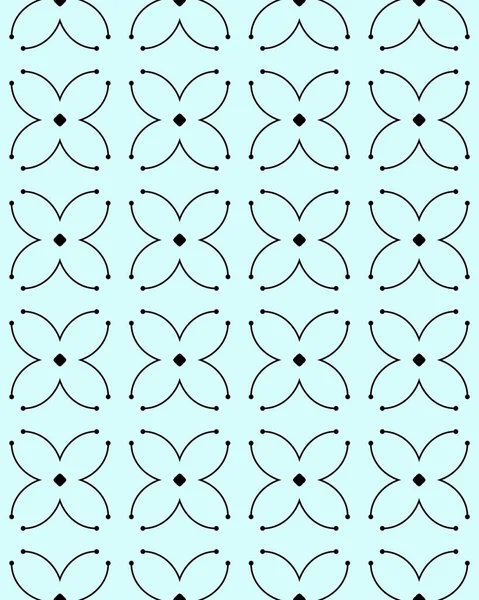 Sömlöst Mönster Geometriskt Blå Färg Prydnadsstil — Stockfoto