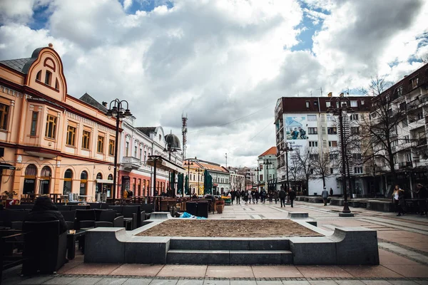 Der Platz Stadtzentrum Von Brcko Bosnien Und Herzegowina — Stockfoto