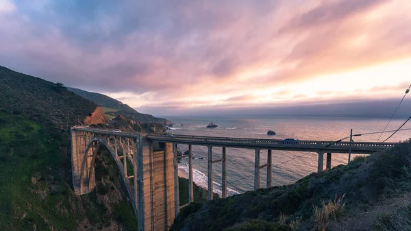 Scenic View Pacific Coast Highway Bixby Creek Bridge California Usa — Stock Photo, Image