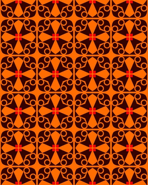 概要幾何学模様オレンジ色の珊瑚色 青銅色 錆色のシームレスなアートイラスト — ストック写真