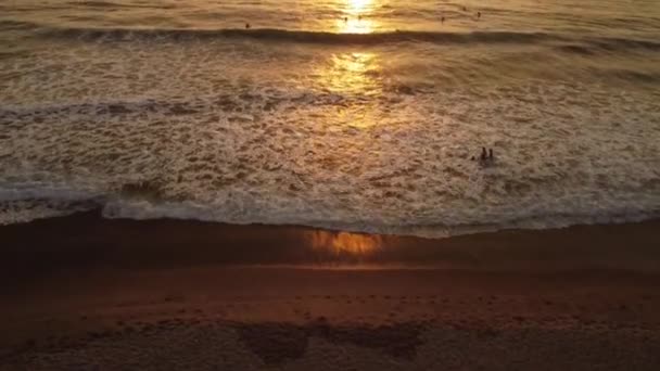 Waves Sunset — Stock Video