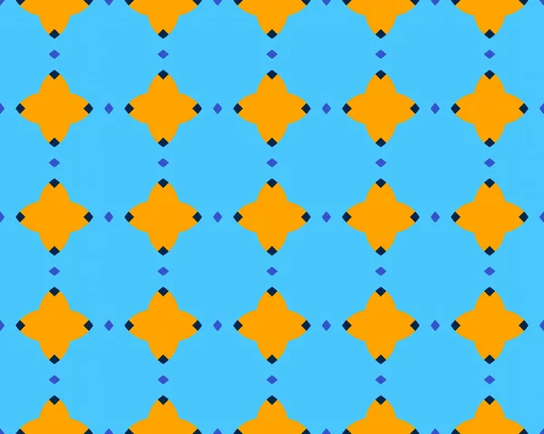 Nahtlos Wiederholbare Blaue Und Orangefarbene Abstrakte Muster Hintergrund Perfekt Für — Stockfoto