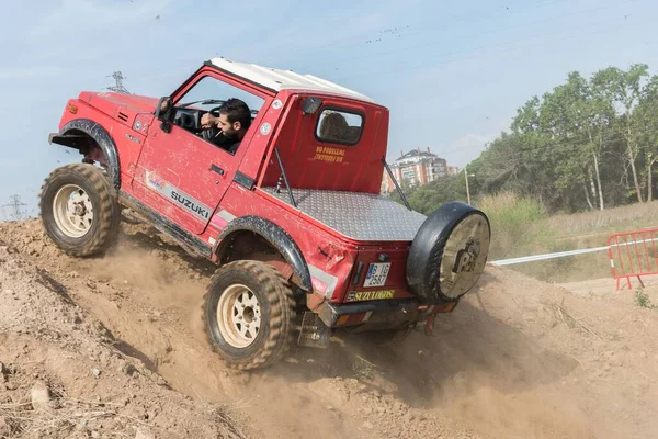 Старый Японский Внедорожник 4Х4 Бездорожье Suzuki Samurai Sj413 — стоковое фото