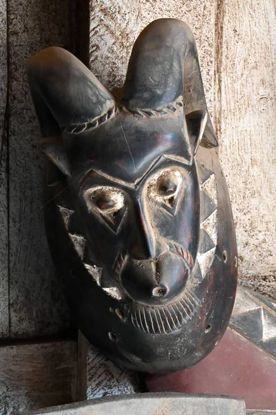 african masks made from wood in Africa