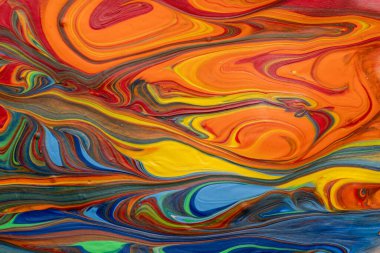 Soyut desenlerin gökkuşağı renklerinde bir arkaplan olarak güzel bir resmi