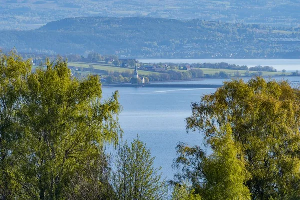 Вид Церкви Нес Муниципалитете Люстер Волости Вестланд Норвегия — стоковое фото