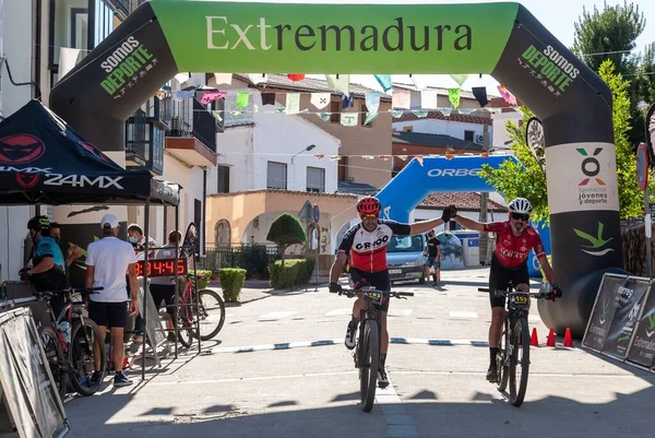Cyclists Participate Tough Mountain Mtb Challenge Desafio Conquista Vera Runs — Stock Photo, Image