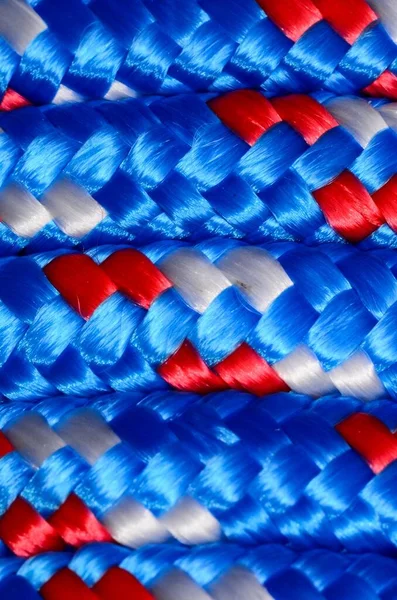 Background Texture Blue Braided Rope — Stock Photo, Image