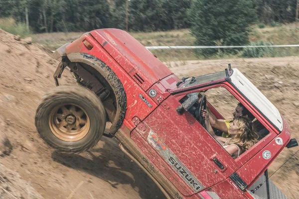 Alter Japanischer Geländewagen Gelände Suzuki Samurai Sj413 — Stockfoto