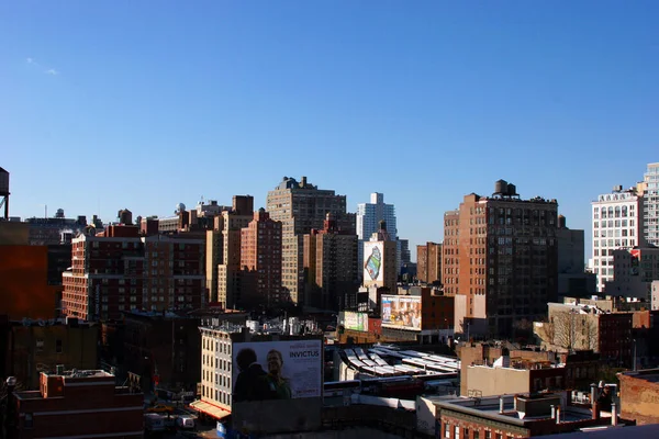 Чудовий Знімок Будинків Центрі Міста Нью Йорка Сша Сонячний День — стокове фото