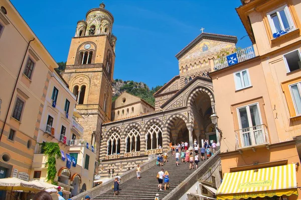 Amalfi Italia 2022 Veduta Della Cattedrale Amalfi Santi Andreas — Foto Stock