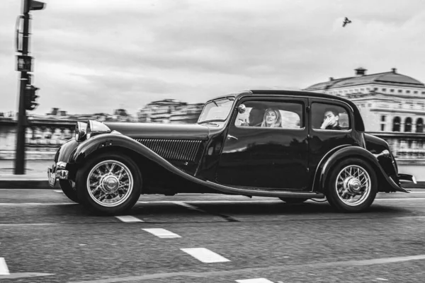 Классический Исторический Старый Автомобиль Городе Talbot Lago T120 — стоковое фото