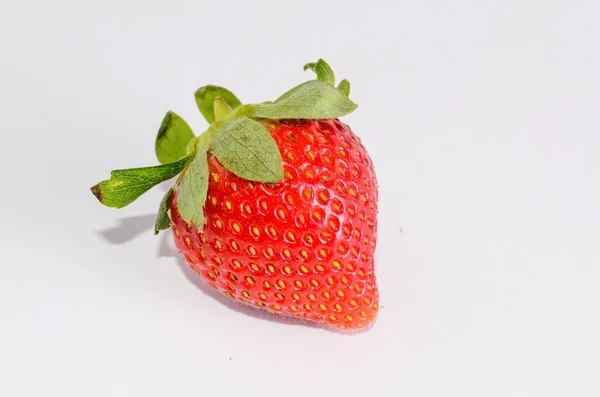 Fresa Fresca Madura Sobre Fondo Blanco — Foto de Stock