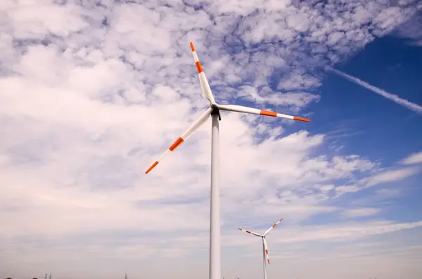 Turbina Wiatrowa Odnawialne Zielone Źródło Energii — Zdjęcie stockowe
