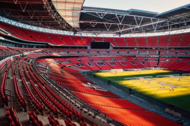 Londra 'daki Wembley Stadyumu' nun içi tarla manzaralı.