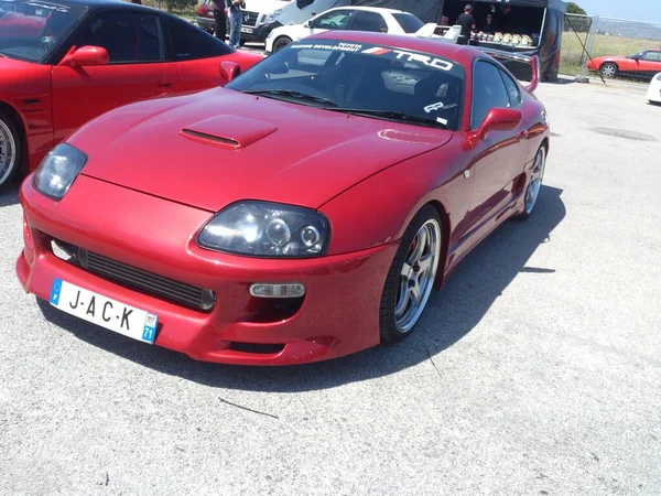 Carro Rápido Japão Com Muita Potência Cavalo Toyota Supra — Fotografia de Stock