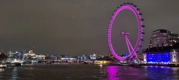 Eine Aufnahme Der Schönen Seebrücke Und Des Riesenrads Abend — Stockfoto