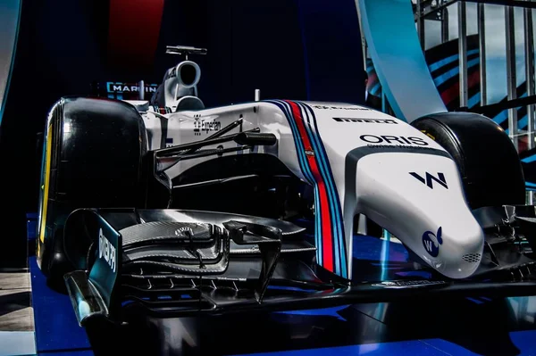 Martini Racing Bil Exponeras Gatan Detaljer Williams Martini — Stockfoto