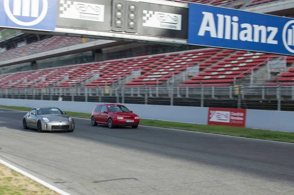 Carro Europeu Moderno Pista Corrida Volkswagen Golf — Fotografia de Stock