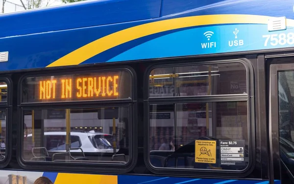 Ein Mta Bus Der Während Der Hauptverkehrszeit Nicht Fährt — Stockfoto