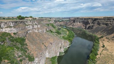 Yılan Nehri Kanyonu 'nun güzel manzarası. Idaho, Birleşik Devletler.