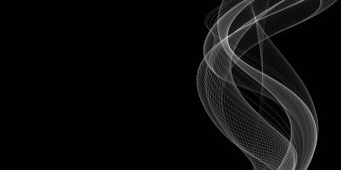 Güzel Soyut Siyah ve Beyaz Dalga Tasarımı