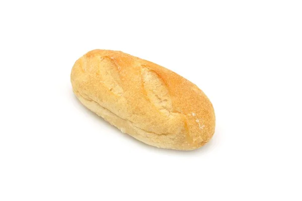 Une Mini Baguette Fraîchement Cuite Isolée Sur Fond Blanc — Photo