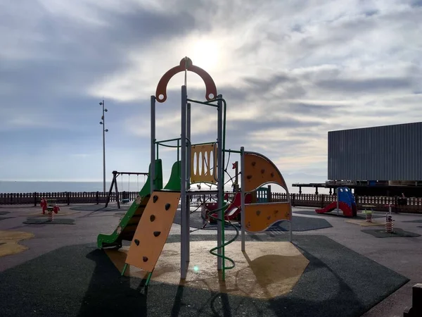 Empty Kids Playground Morning — Stock Photo, Image