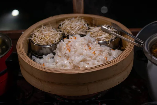 Čínská Dušená Rýžová Nudle Výborné Jídlo — Stock fotografie