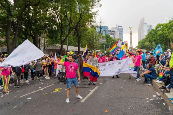 Mexico City Mexiko Juni 2022 Tusentals Människor Pride Parade Reforma — Stockfoto