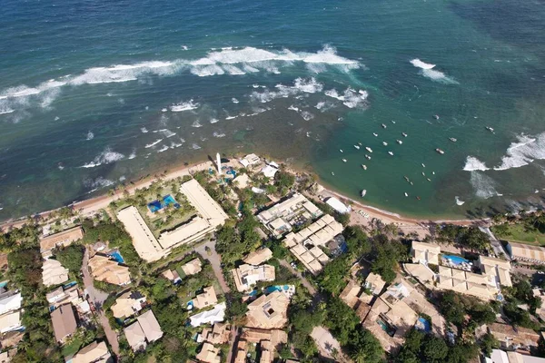 An Aerial shot of Praia do Forte Salvador Bahia Brazil Beach