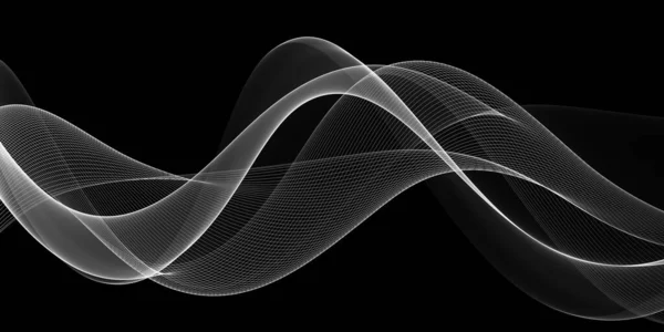 Beautiful Abstract Black White Wave Design — Foto Stock