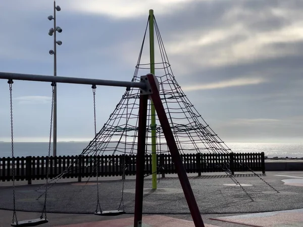 Empty Kids Playground Morning — Stock Photo, Image