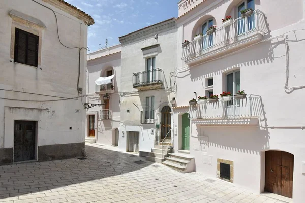 Small Street Old Houses Irsina Village Province Matera Italy — Stock Photo, Image