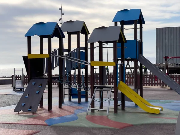 Empty Kids Playground Morning — Stock Photo, Image
