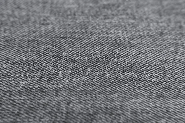 Sfondo Grigio Jeans Con Focus Selettivo Tessitura Denim Attenzione Concentra — Foto Stock