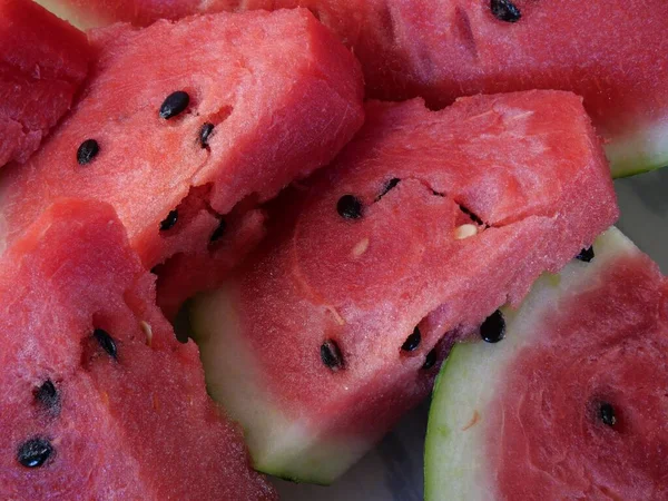 Watermelon Served Slices Chilled — Stock Photo, Image