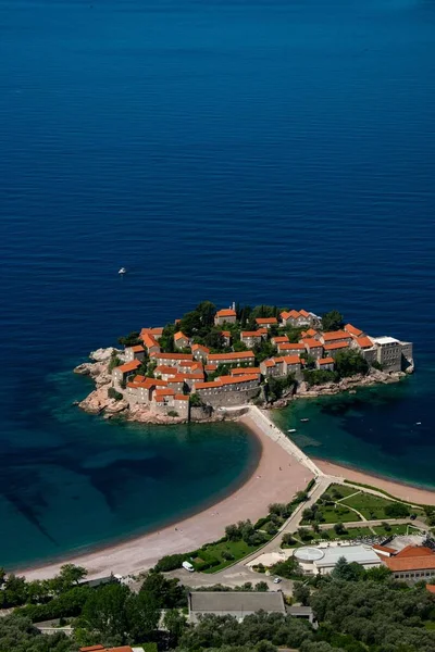 Vertical Shot Beautiful Aerial View Small Island Adriatic Sea Sveti — Stock Photo, Image