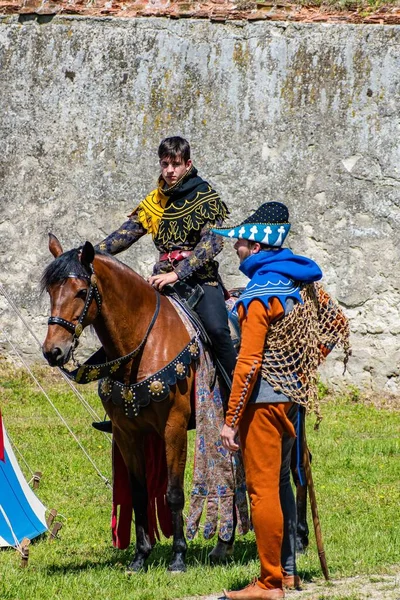 Holic Σλοβακία Ιουνίου 2022 Wywar Castle Fest Διαδηλώσεις Ιπποτικών Αγώνων — Φωτογραφία Αρχείου