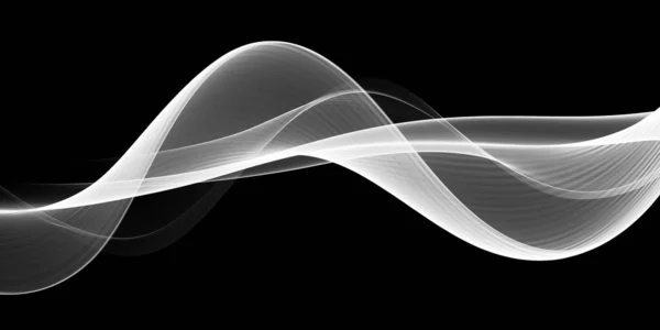 Beautiful Abstract Black White Wave Design — Foto Stock