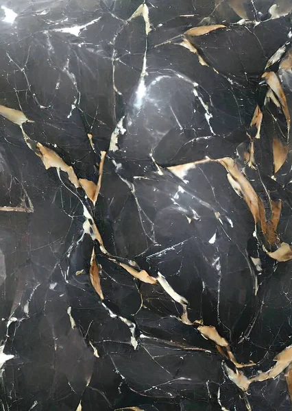 Close Black Colored Marble Stone Pattern Great Match Background Design — Stock Photo, Image