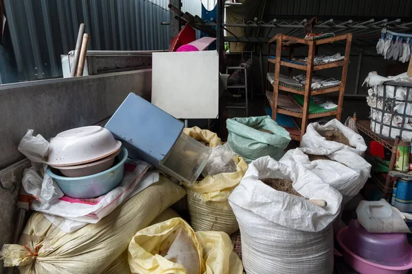 Tumpukan Sampah Situs Daur Ulang Taiwan — Stok Foto